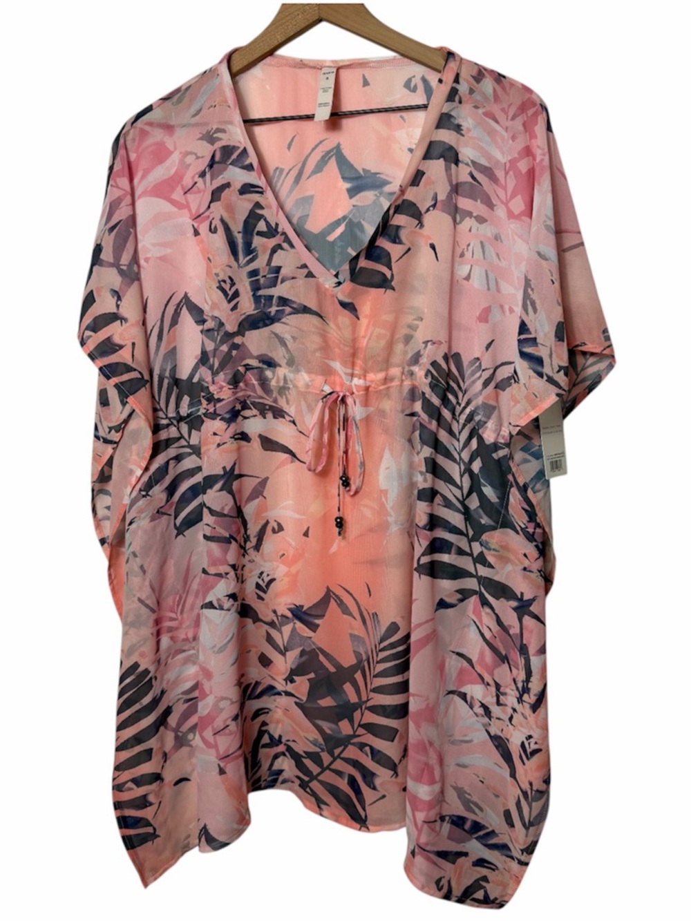 Apana Pink Print Cover Up Small Women Swim Coverup NWT